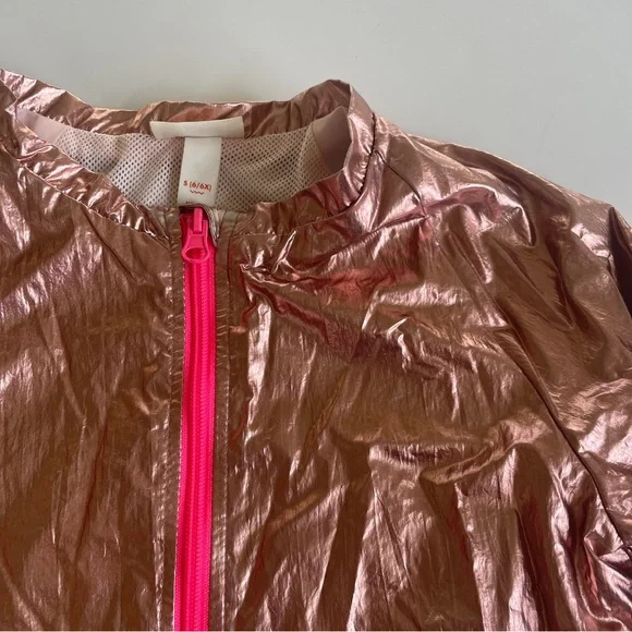 Cat & Jack Water Resistant Rose Gold Zip Front Bomber - Picture 4 of 4